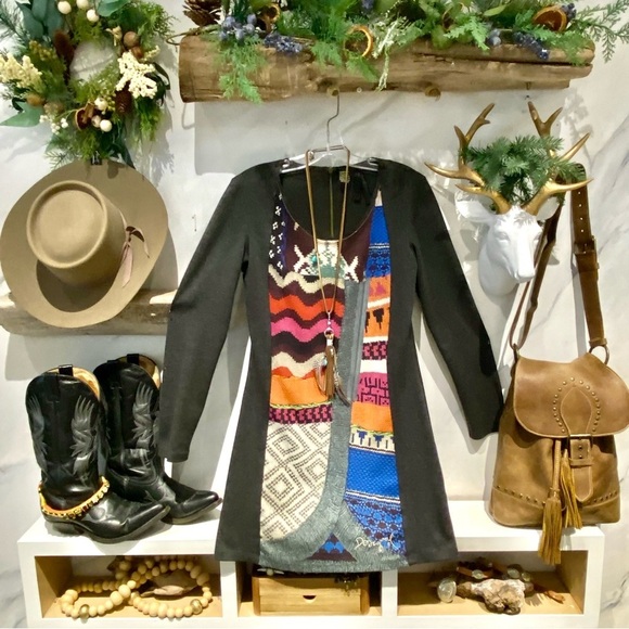 Anthropologie Dresses & Skirts - Anthropologie DESIGUAL patchwork dress w hippy vibe